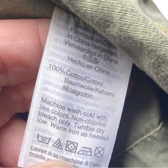 Madewell Womens Olive Green Utility Cargo Military Style Jacket M Durable Casual - Picture 8 of 9